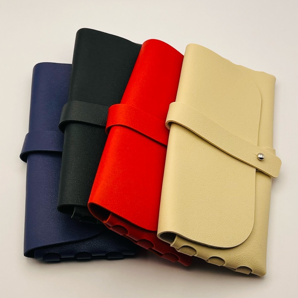 4 PACK: Soft Eco-Friendly Leather-Eyeglasses Case- Sleek & Secure - Perfect Fit!